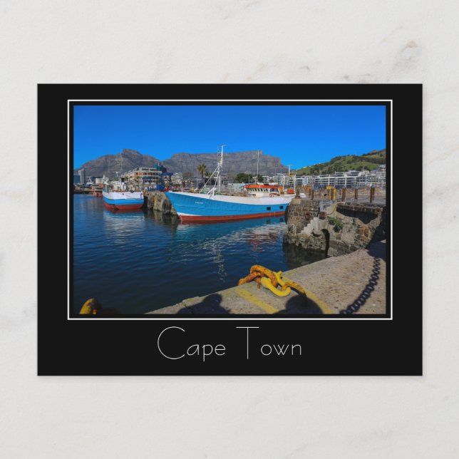 Cape Town Table Mountain Waterfront Harbour Postcard (Front)