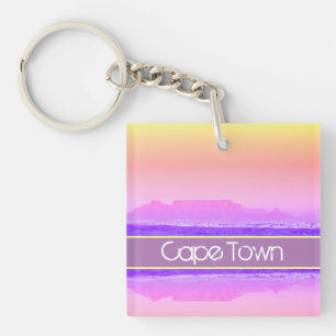 Cape Town Table Mountain ZA South Africa Key Ring
