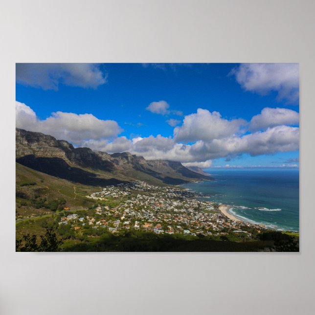Cape Town Twelve Apostles South Africa SA Ocean Poster (Front)