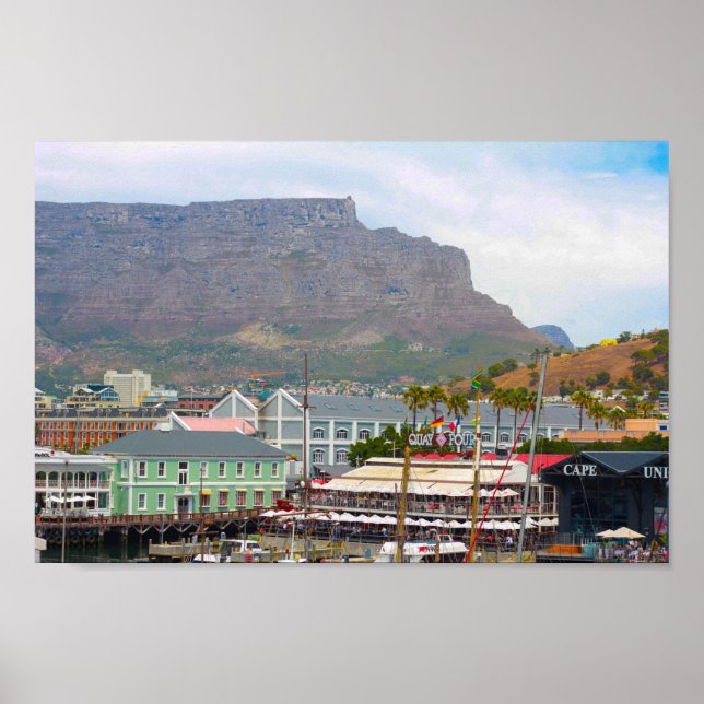 Cape Town Waterfront Area Cityscape South Africa Poster (Front)