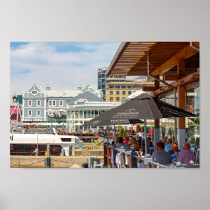 Cape Town Waterfront Area Cityscape South Africa Poster