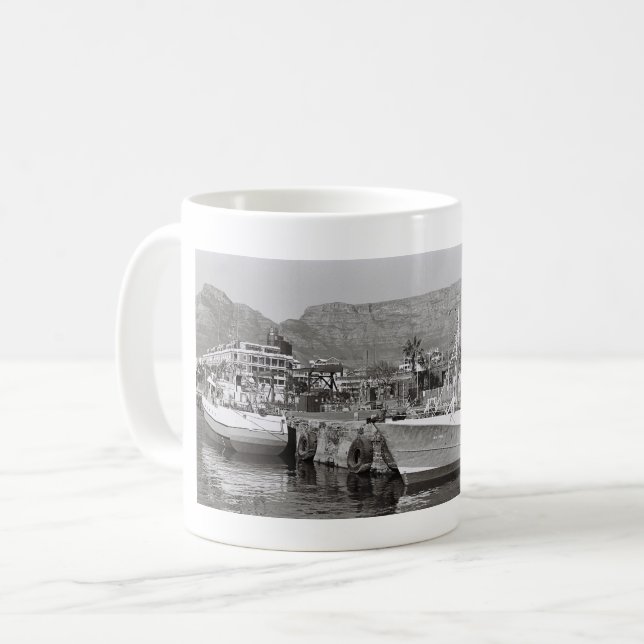 Cape Town Waterfront Harbor Table Mountain Mug (Front Left)