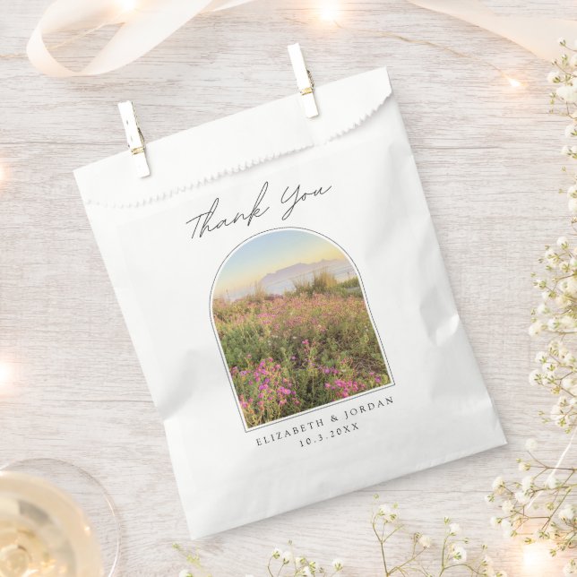 Cape Town Wedding Table Mountain Thank You Photo Favour Bags (Clipped)