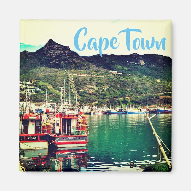 Cape Town ZA South Africa Harbour Magnet (Front)