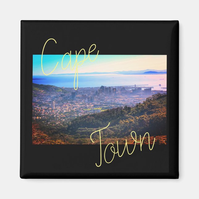 Cape Town ZA South Africa Ocean Panorama Magnet (Front)