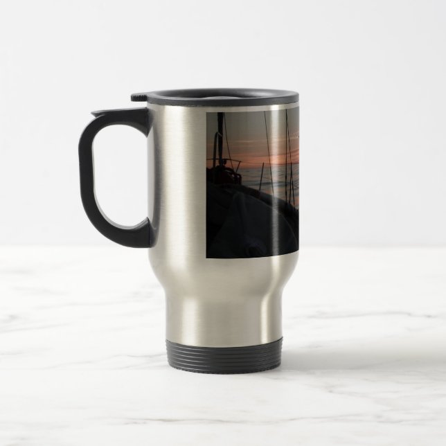Cape Trafalgar messing about on boats mug (Left)