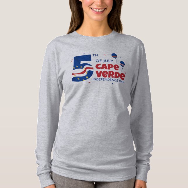 Cape Verde 5th July Independence T-Shirt (Front)