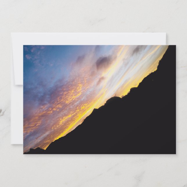 Cape Verde Abstract Sunset Diagonal Mountain Card (Front)