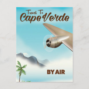 Cape Verde Air travel poster Postcard