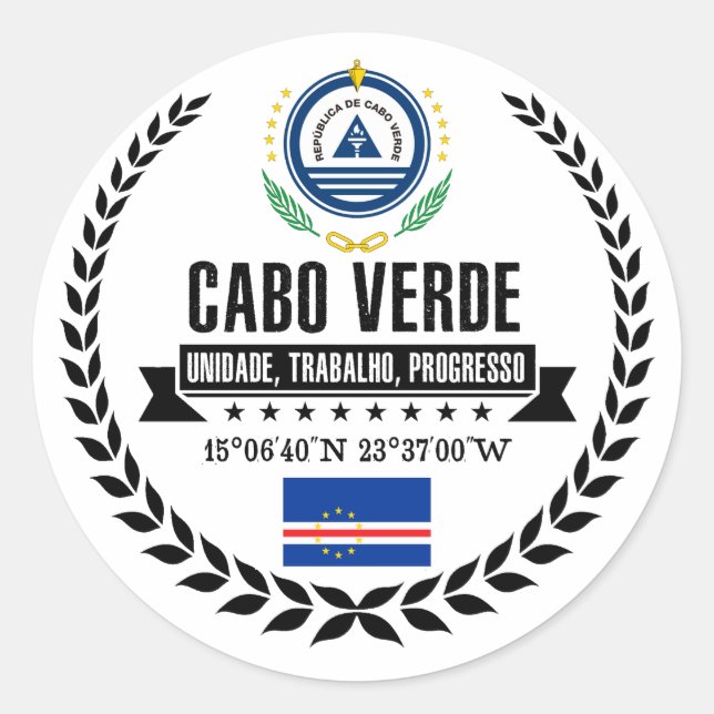 Cape Verde Classic Round Sticker (Front)
