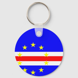 Cape Verde country flag symbol long Key Ring