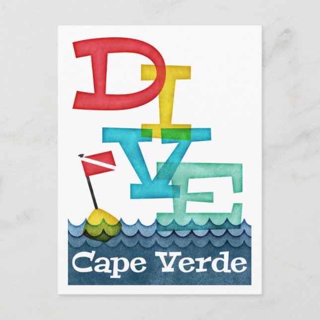 Cape Verde Dive - Colourful Scuba Postcard (Front)