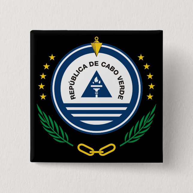 cape verde emblem 15 cm square badge (Front)