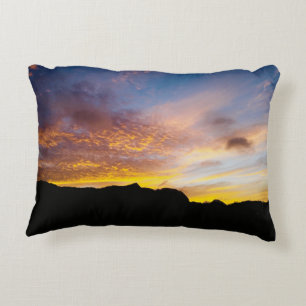Cape Verde Fiery Sunset Blazing Sky Decorative Cushion