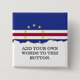 Cape Verde Flag 15 Cm Square Badge