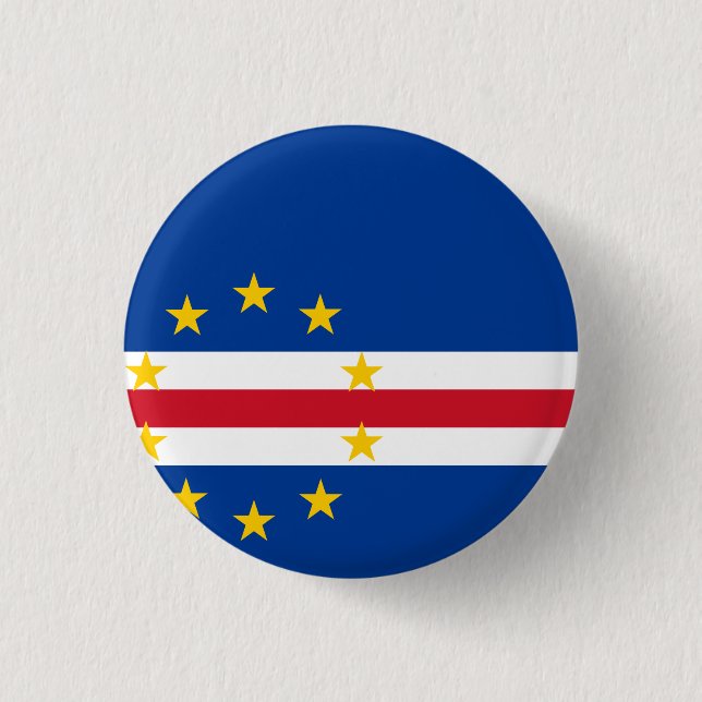 Cape Verde Flag 3 Cm Round Badge (Front)