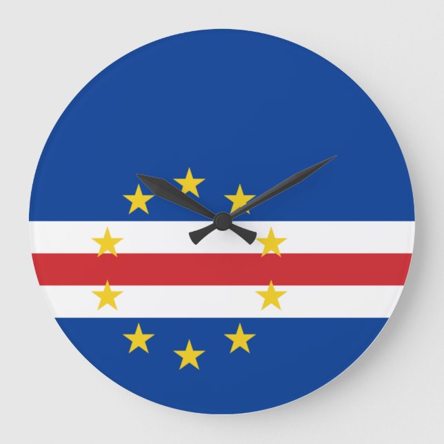 Cape Verde flag Acrylic Wall Clock (Front)