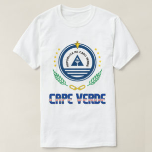 Cape Verde Flag and Coat Of Arms Patriotic T-Shirt