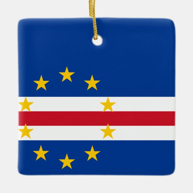Cape Verde Flag Ceramic Ornament (Front)