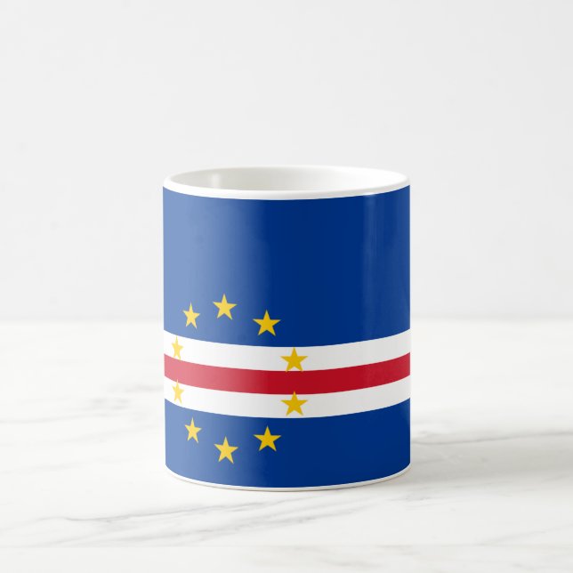 Cape Verde Flag CV Coffee Mug (Center)