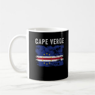 Cape Verde Flag Distressed Coffee Mug