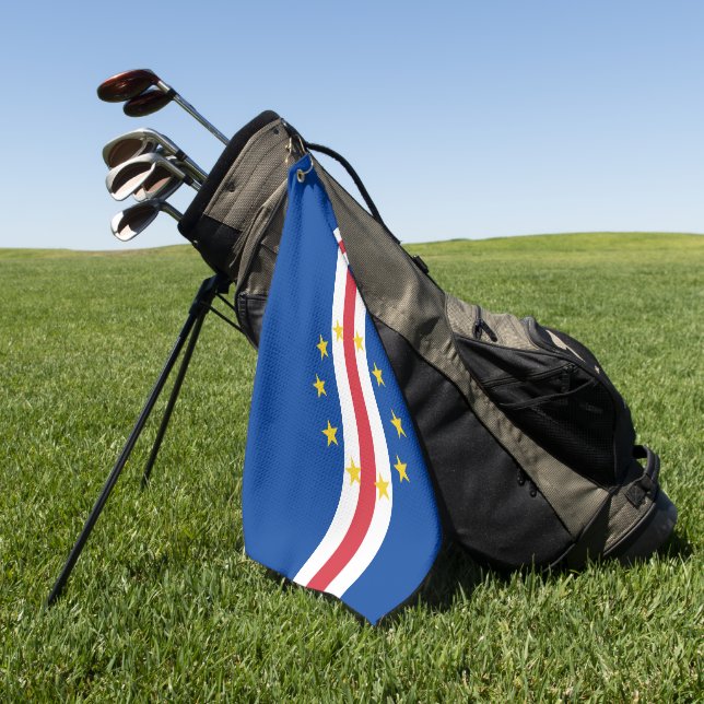 Cape Verde flag Golf Towel (Green)
