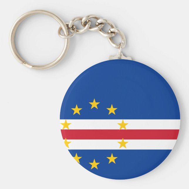 Cape Verde Flag Key Ring (Front)