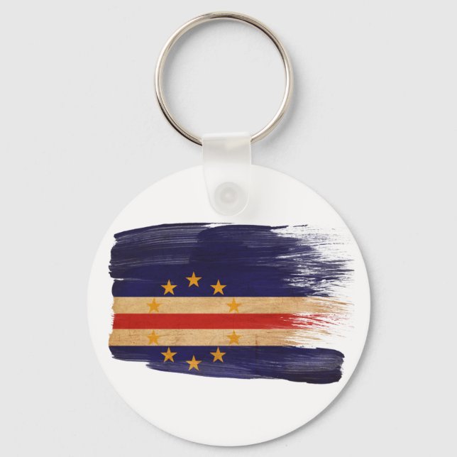 Cape Verde Flag Key Ring (Front)