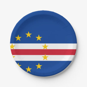 Cape Verde Flag Paper Plate