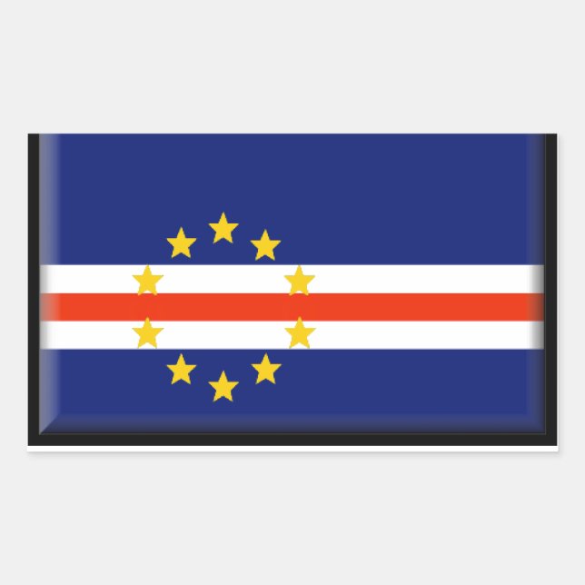 Cape Verde Flag Rectangular Sticker (Front)