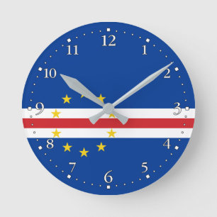 Cape Verde Flag Round Clock