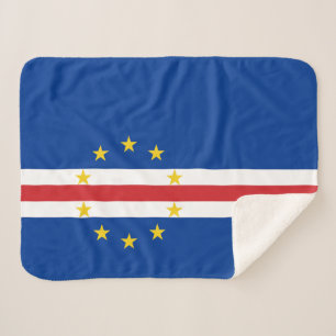 Cape Verde Flag Sherpa Blanket