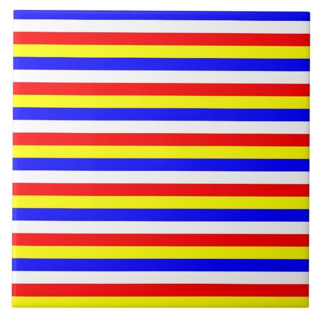 Cape Verde flag stripes country pattern symbol Tile (Front)
