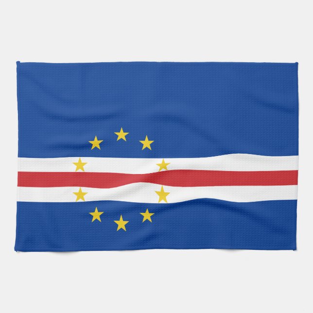 Cape Verde Flag Tea Towel (Horizontal)