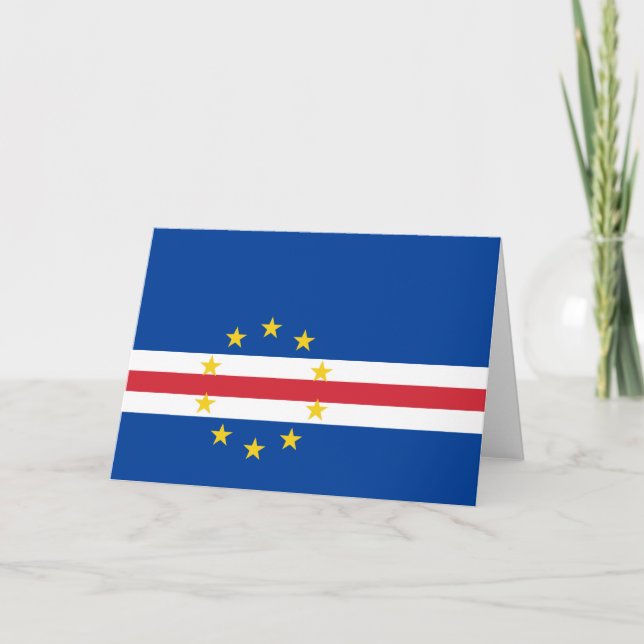 Cape Verde flag Thank You Card (Front)