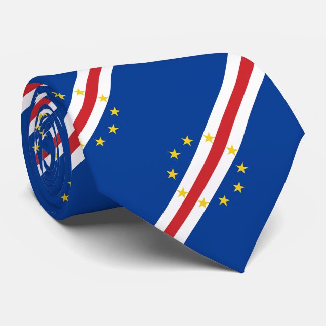 Cape Verde Flag Tie (Rolled)