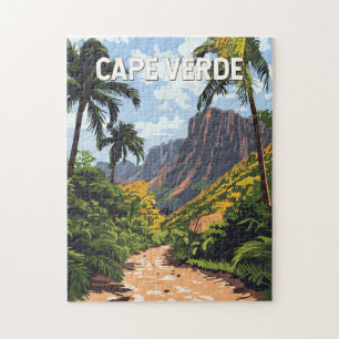 Cape Verde Illustration Travel Art Vintage Jigsaw Puzzle