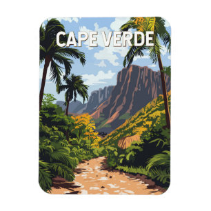 Cape Verde Illustration Travel Art Vintage Magnet