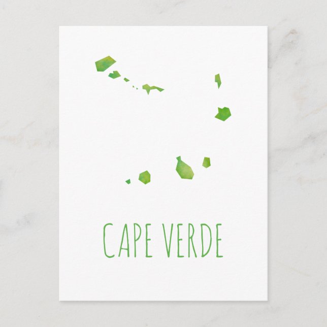 Cape Verde Map Postcard (Front)