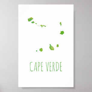 Cape Verde Map Poster