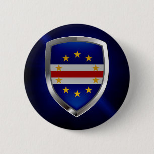 Cape Verde Mettalic Emblem 6 Cm Round Badge
