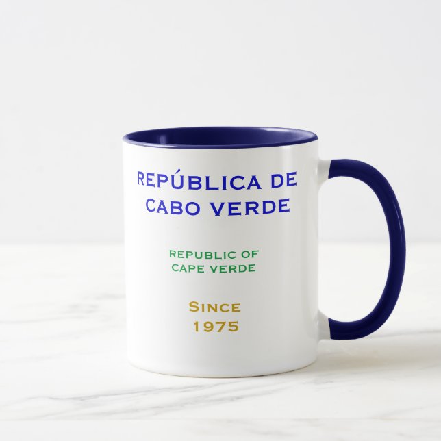 CAPE VERDE*-  Mug with Flag and Crest (Right)