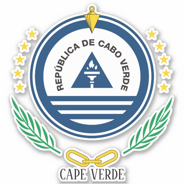 Cape Verde National Emblem Patriotic (Front)