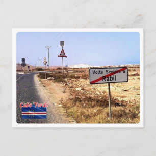 Cape Verde - Rabil - Toponymic Plate - Postcard