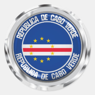 Cape Verde Round Emblem Classic Round Sticker