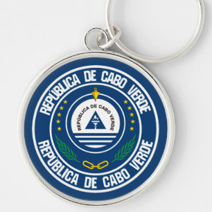 Cape Verde Round Emblem Key Ring