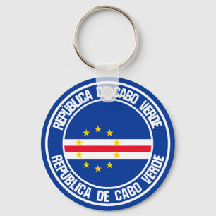 Cape Verde Round Emblem Key Ring