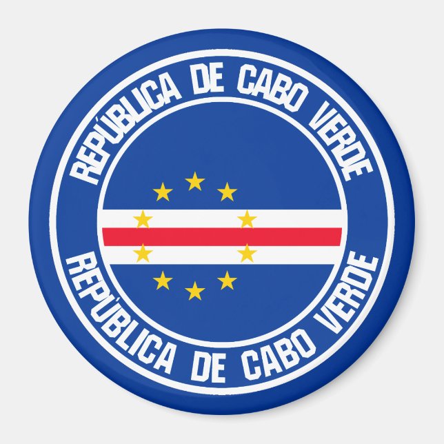 Cape Verde Round Emblem Magnet (Front)