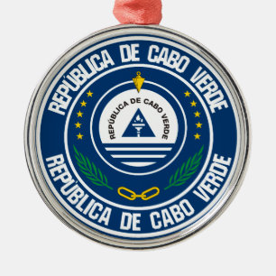 Cape Verde Round Emblem Metal Tree Decoration