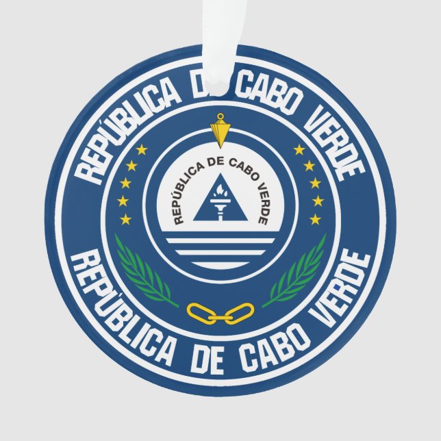 Cape Verde Round Emblem Ornament (Front)